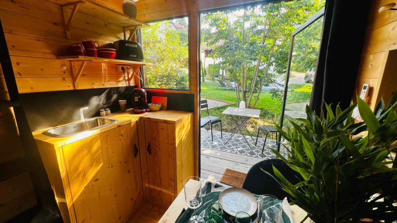 La Cabane Du 375, Piscine Clim,Jacuzzi Et Insolite Saint-Jean-de-Moirans Kültér fotó